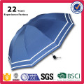 Prix ​​de gros pas cher bleu logo personnalisé impression télescopique entreprise Compact parapluie pliant pour la pluie